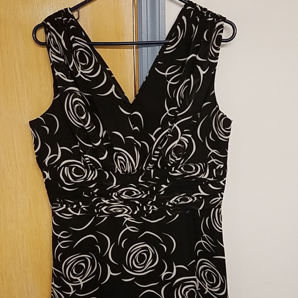 Suzi chin for maggy boutique dress black and cream